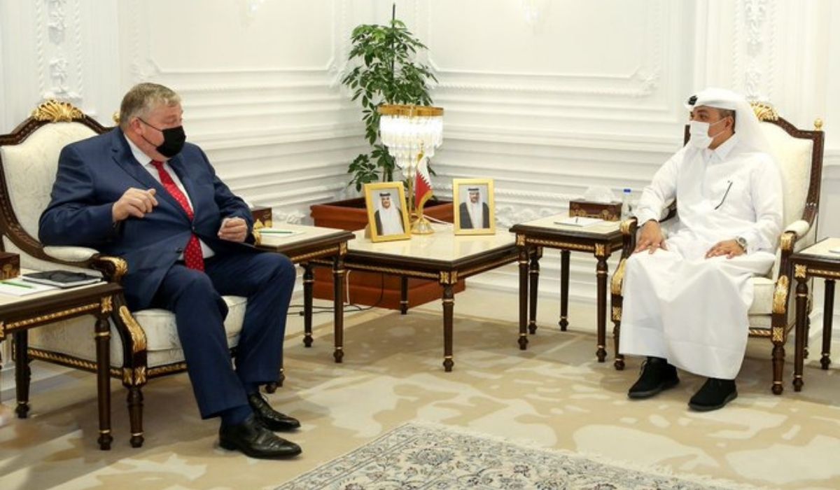 Yousef bin Mohammed Al Othman Fakhroo and Marc Tarabella